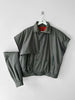 NO LABEL 1980s 2 IN 1 DOUBLE BREASTED BOMBER JACKET GILET
