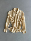 HERMÈS - 1970s COLLARED SILK SHIRT
