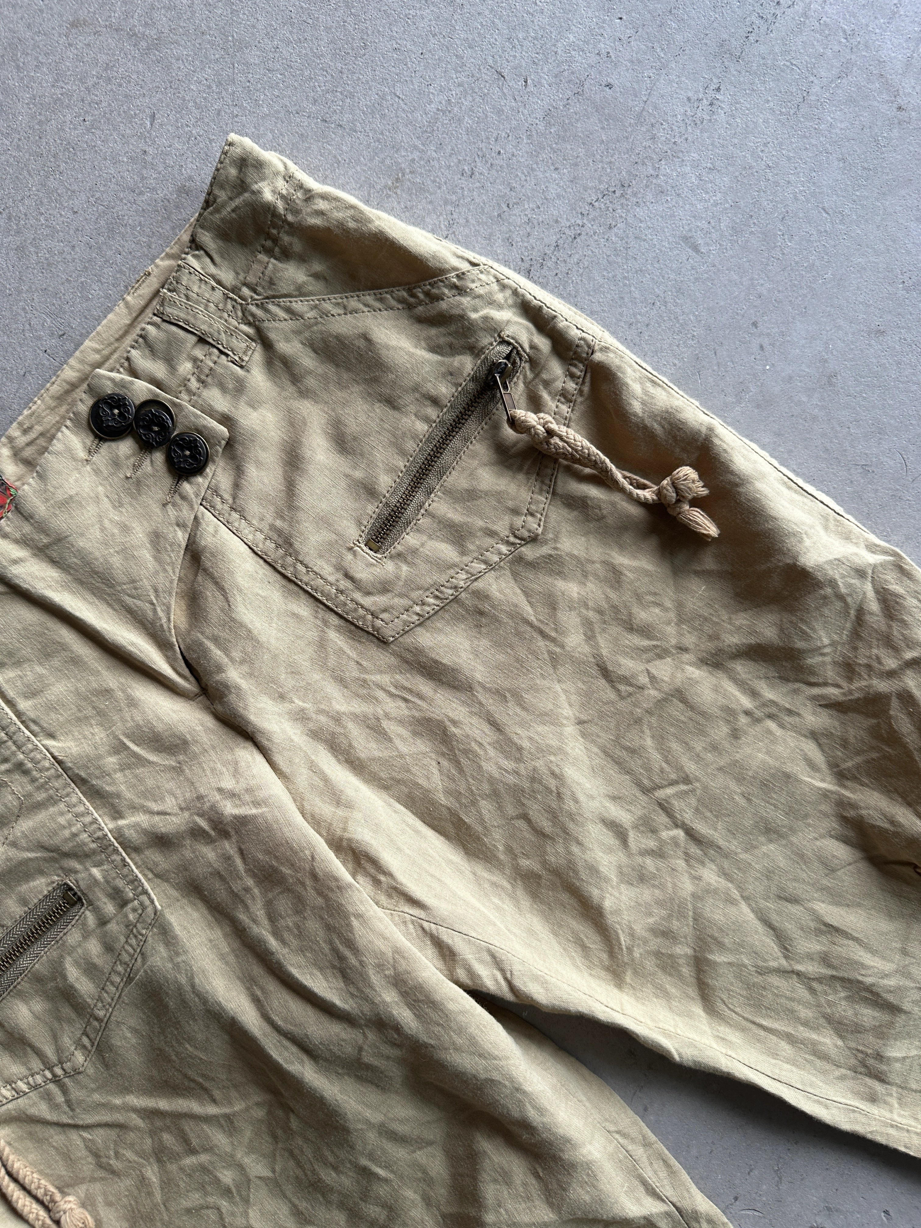 2000s LINEN BERMUDA SHORTS