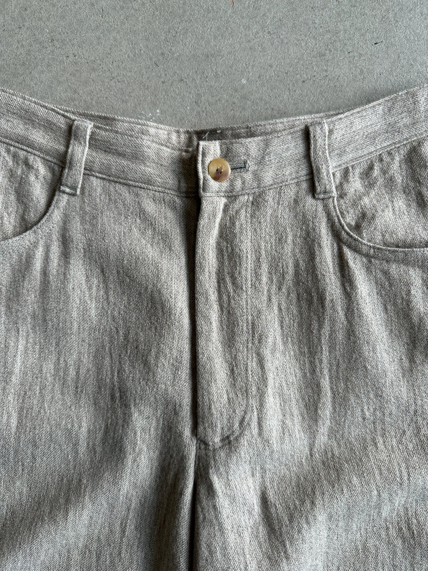 PLANTATION ISSEY MIYAKE - 1990s WIDE LEG WOOL TROUSERS