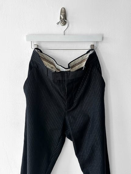HELMUT LANG - late 1990s PINSTRIPED STRAIGHT LEG TROUSERS