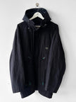 ITALIAN LABEL 1980s WOOL JACKET WITH REMOVABLE ZIPPED HOOD