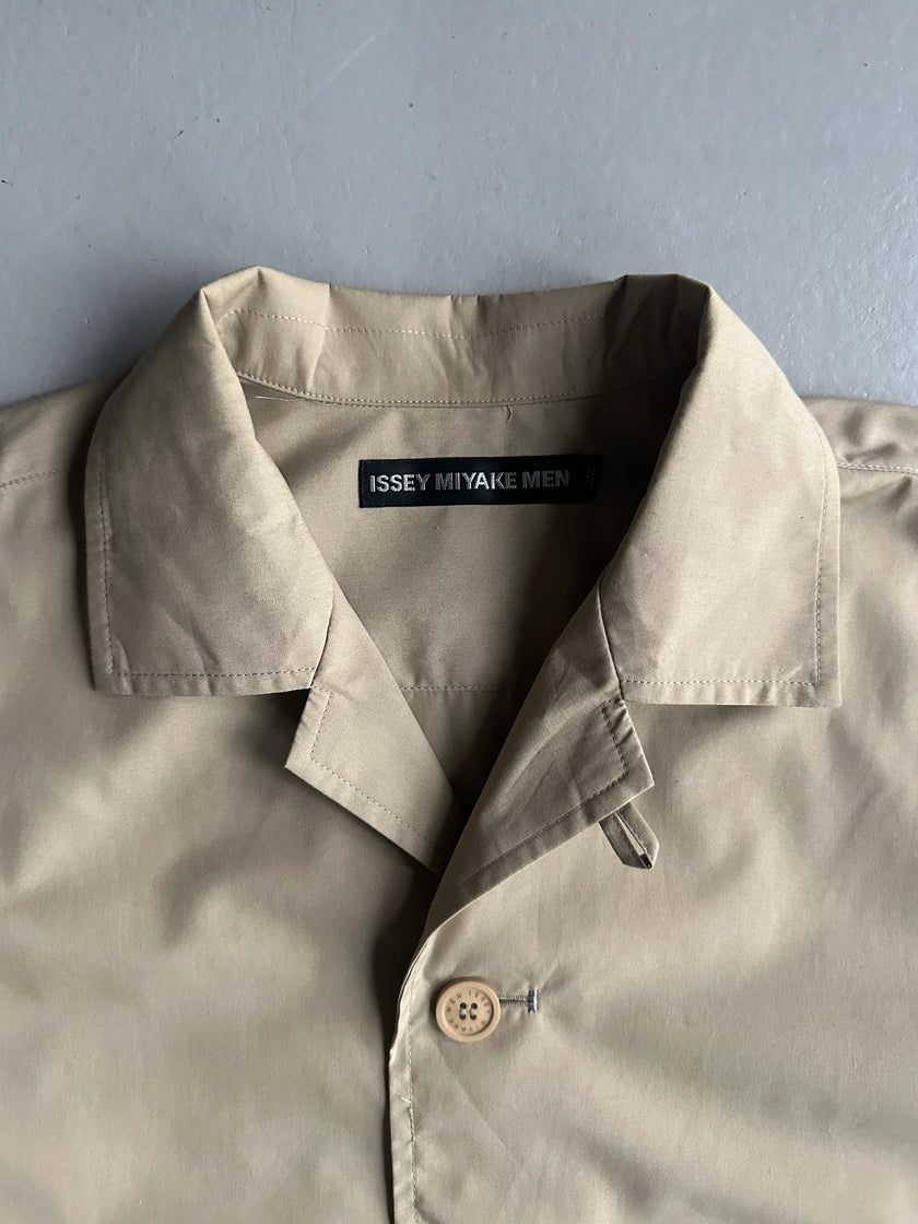 ISSEY MIYAKE MEN - 2000s OVERSIZED SHACKET WITH SEMI CONCEALED POCKET