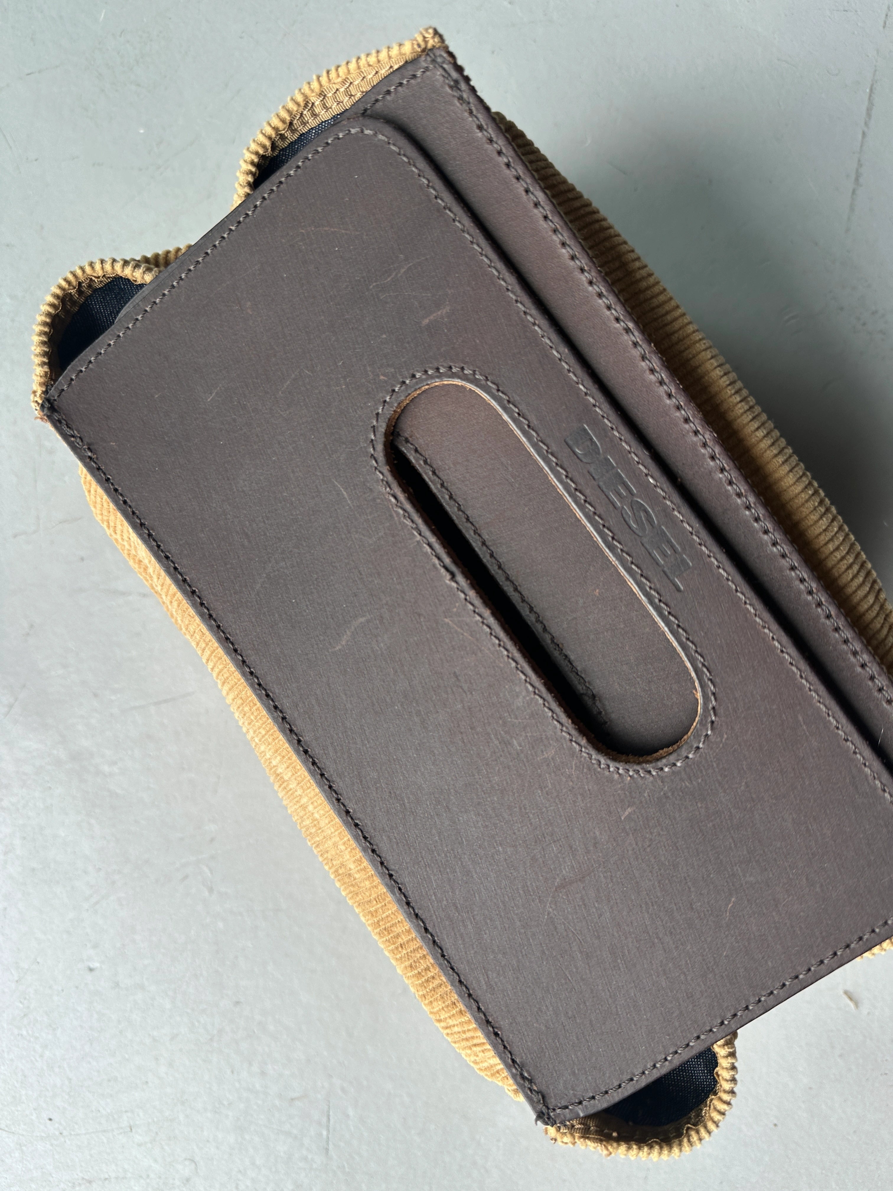 DIESEL SPARE PARTS - 2000s CORDUROY BOX BAG