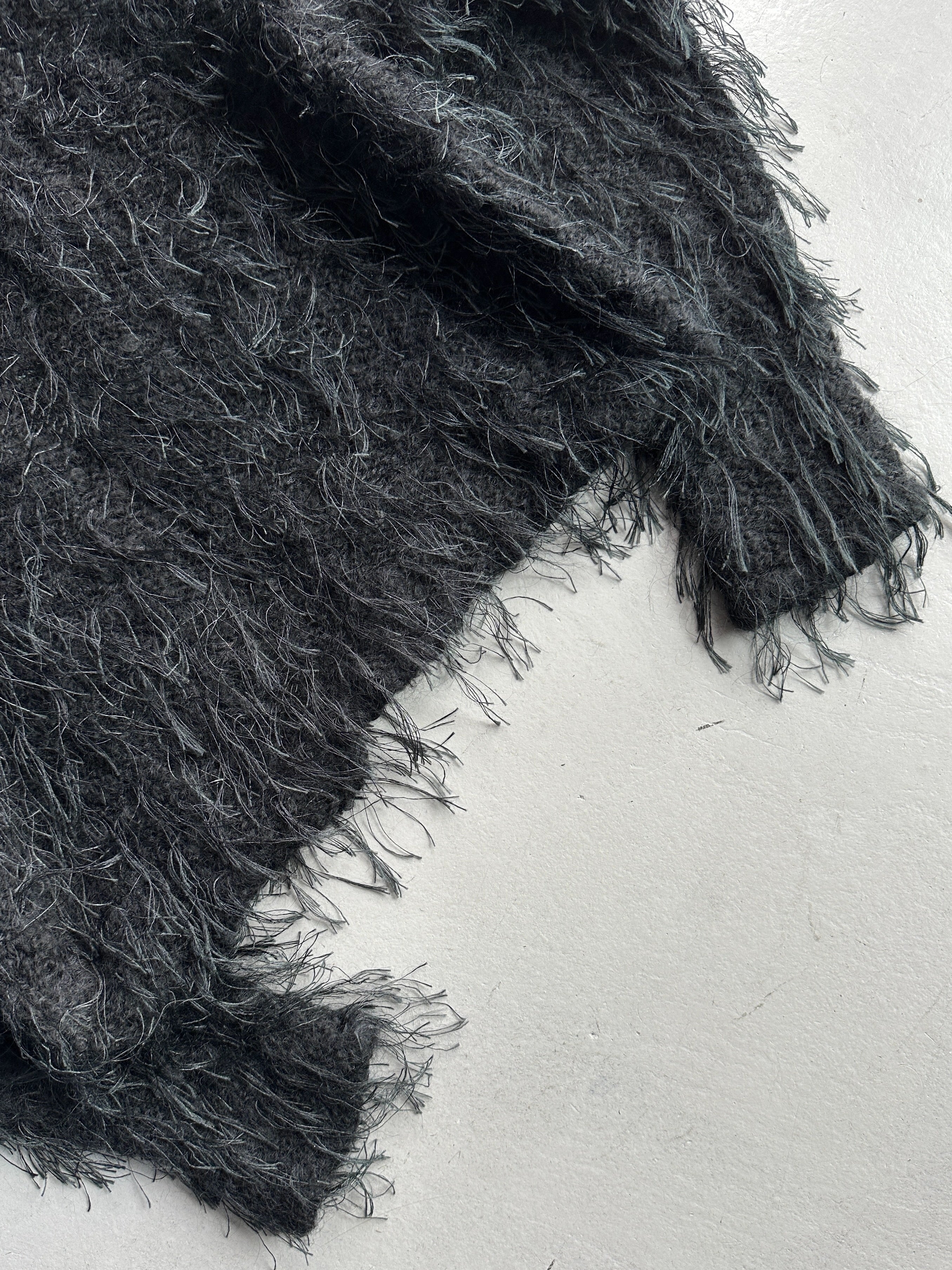 HISAKO TAKENAKA - 2000s HANDMADE KNIT OPEN FRONT CARDIGAN