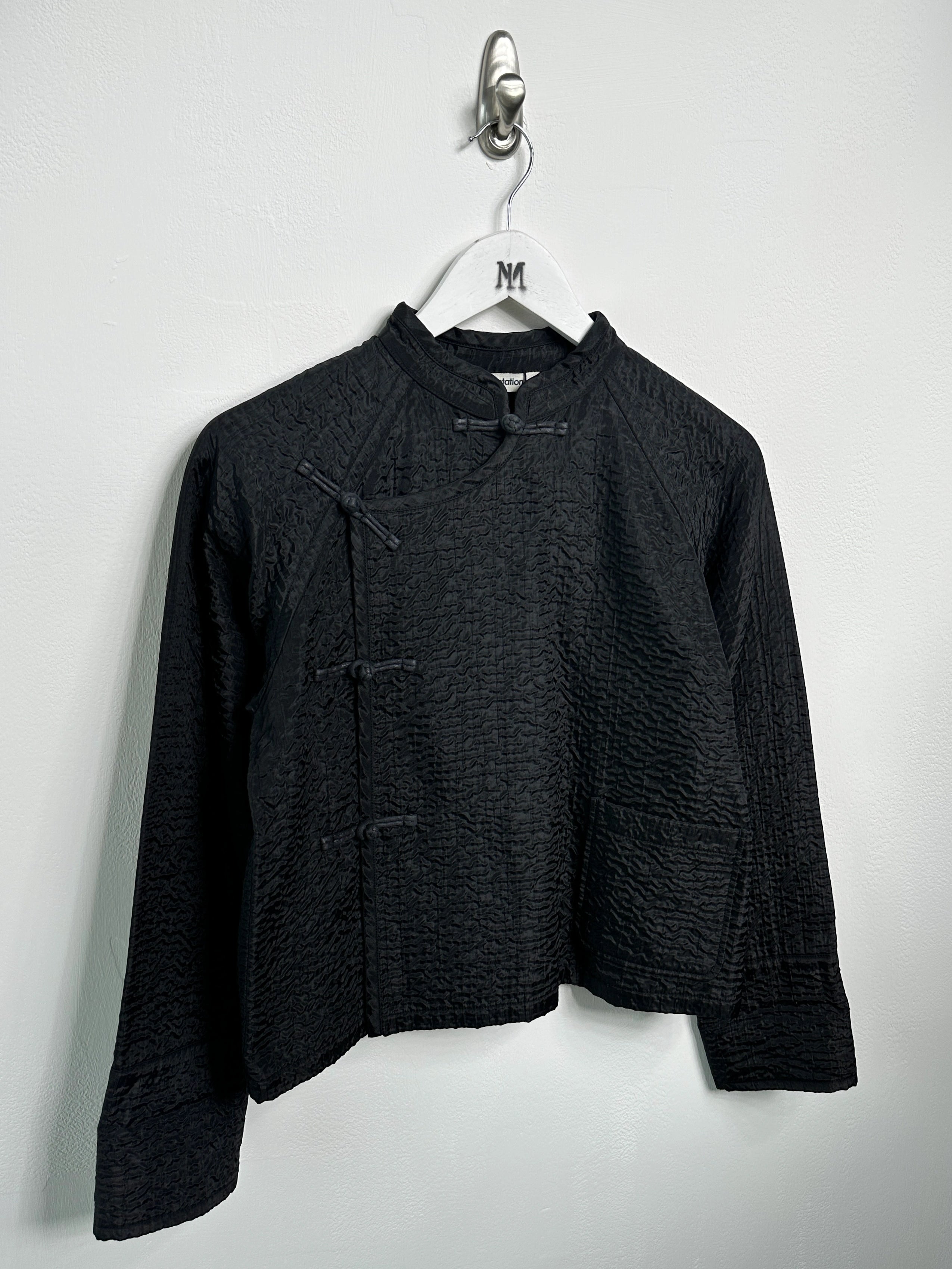 ISSEY MIYAKE PLANTATION - 1990s FROG CLOSURE TEXTURED JACKET