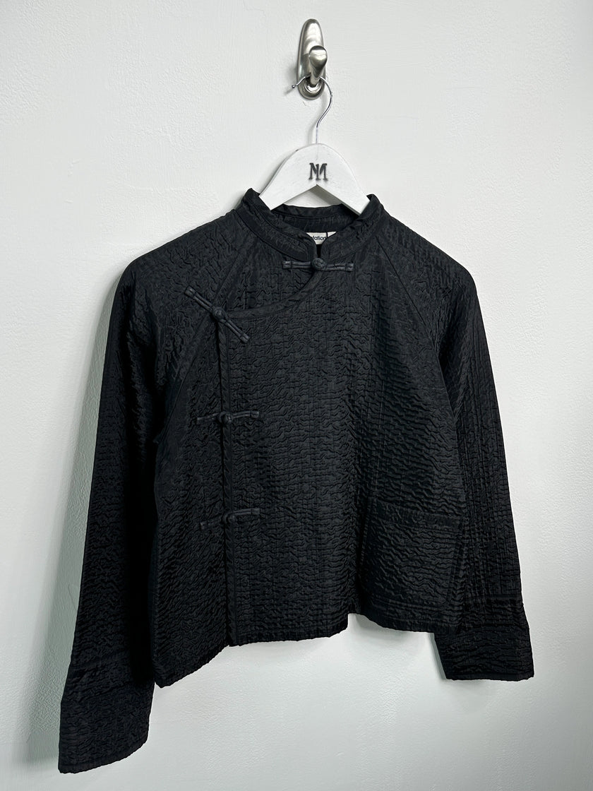 ISSEY MIYAKE PLANTATION - 1990s FROG CLOSURE TEXTURED JACKET