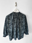 COMME DES GARÇONS - early 1980s ABSTRACT FLORAL PRINT VOLUMINOUS BUTTONED BLOUSE