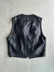 1980s LEATHER WAISTCOAT