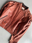KENZO - 1990s ASYMMETRICAL LEATHER BIKER JACKET