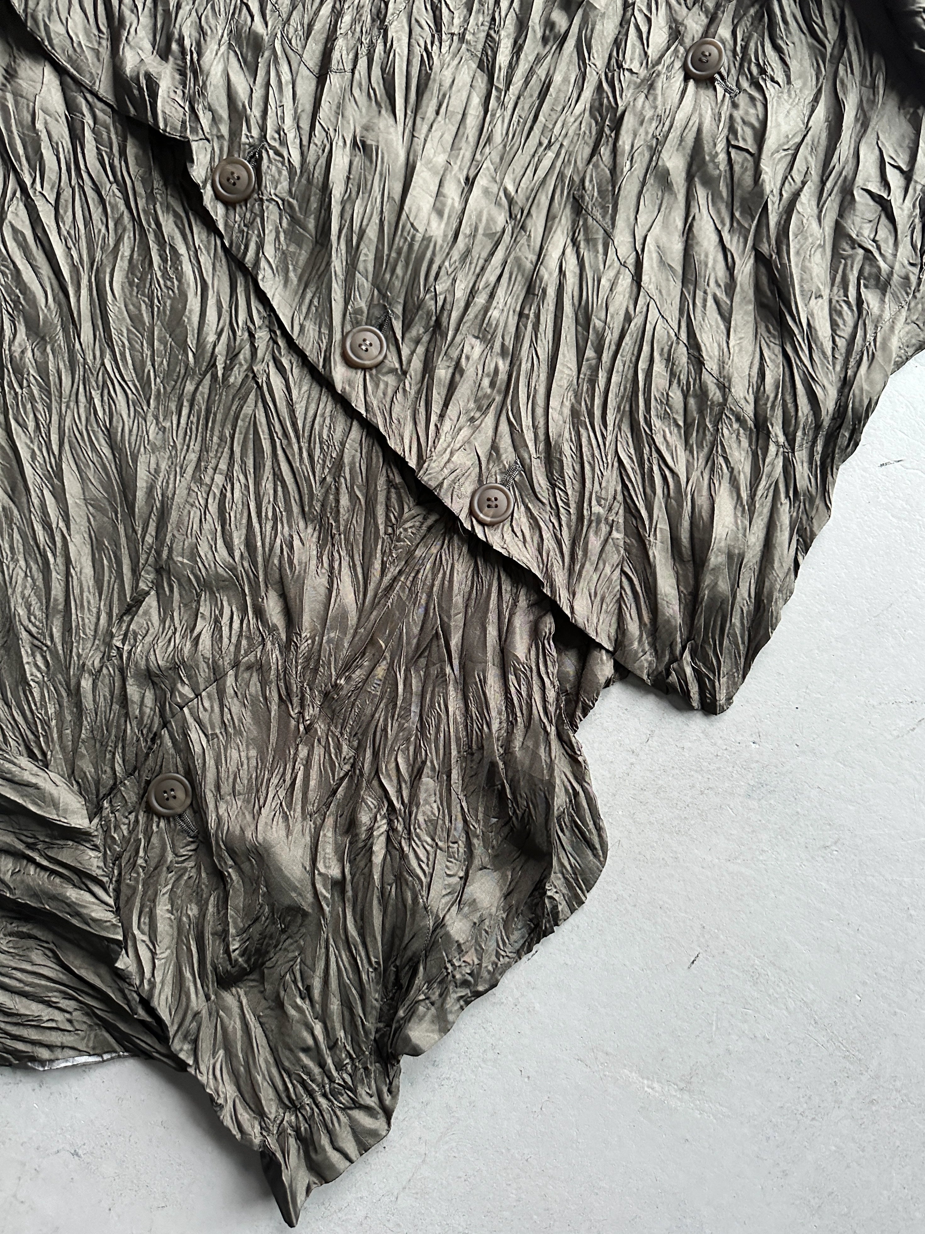 ISSEY MIYAKE MEN - F/W 1996 ASYMMETRIC CRINKLED SHIRT