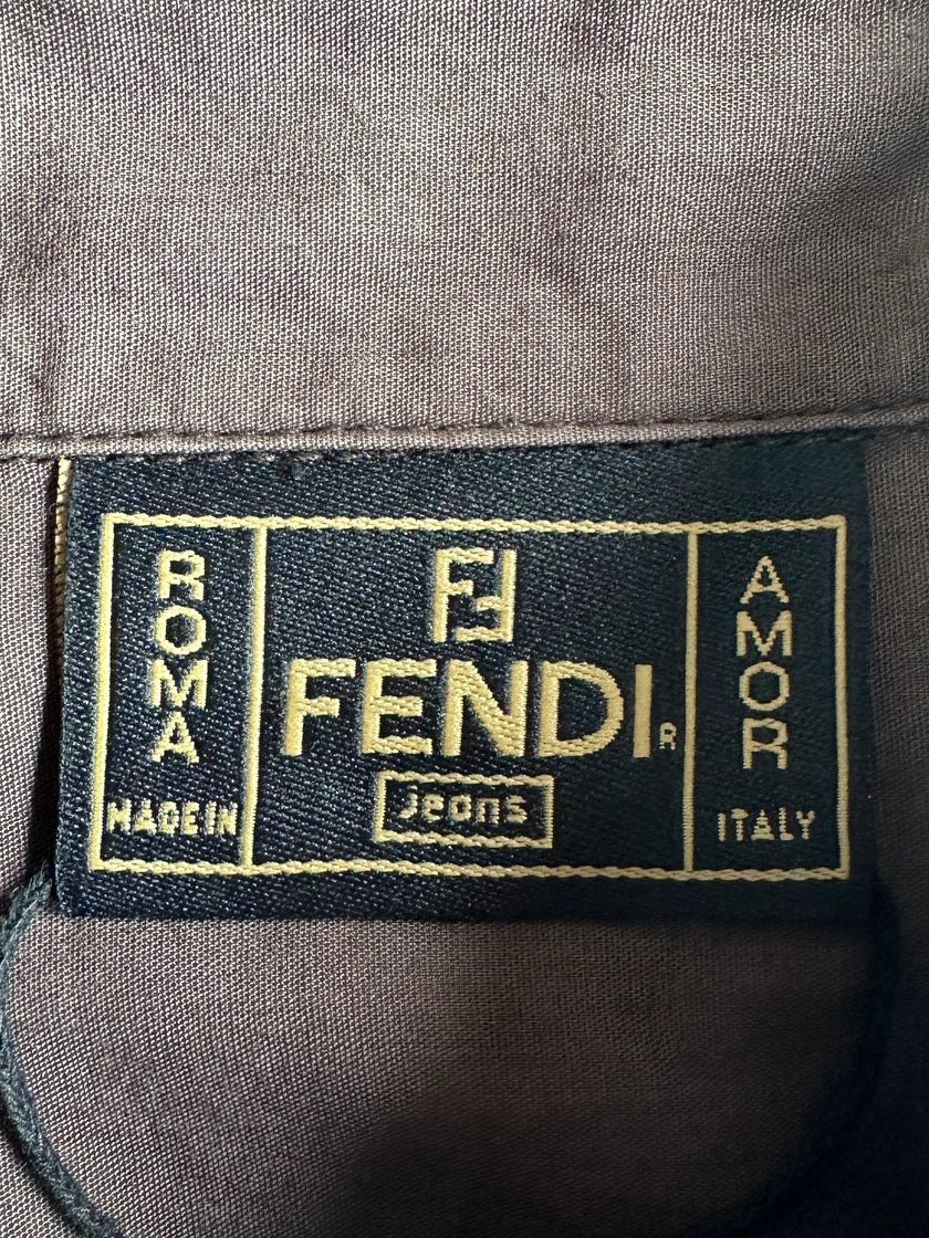 FENDI - 1990s LONG SLEEVE SHIRT WITH POCKETS AT CHEST