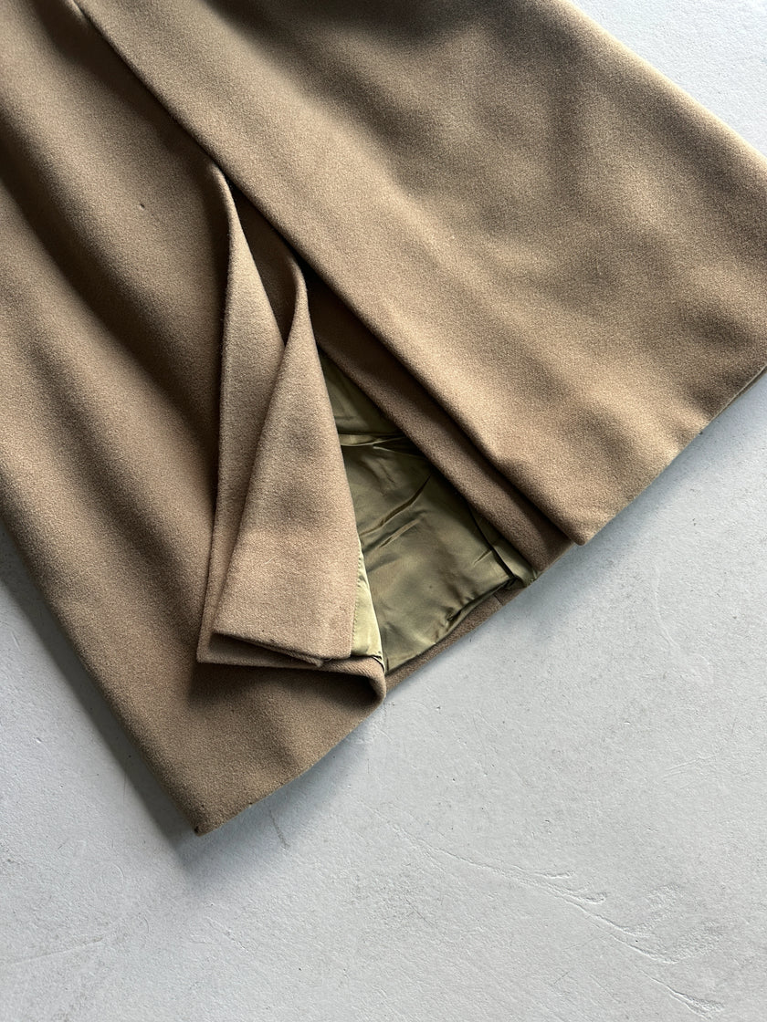 GIORGIO ARMANI - 1990s BELTED COLLARLESS COAT