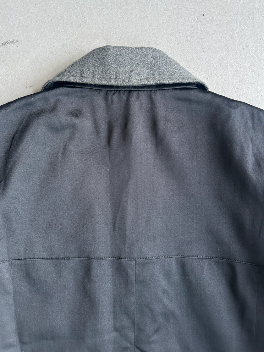 JANNE FAURE - 1990s CROP FIT JACKET WITH WOOL COLLAR