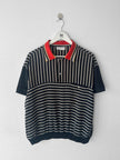 ITALIAN LABEL 1980s BOXY FIT SILK POLO T-SHIRT