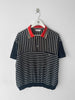 ITALIAN LABEL 1980s BOXY FIT SILK POLO T-SHIRT