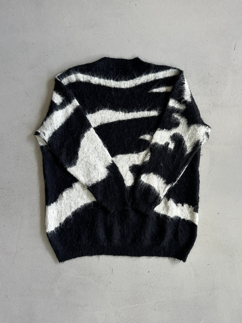 ISSEY MIYAKE - 1980s CREW NECK FUZZY WOOL OVERSIZED JUMPER
