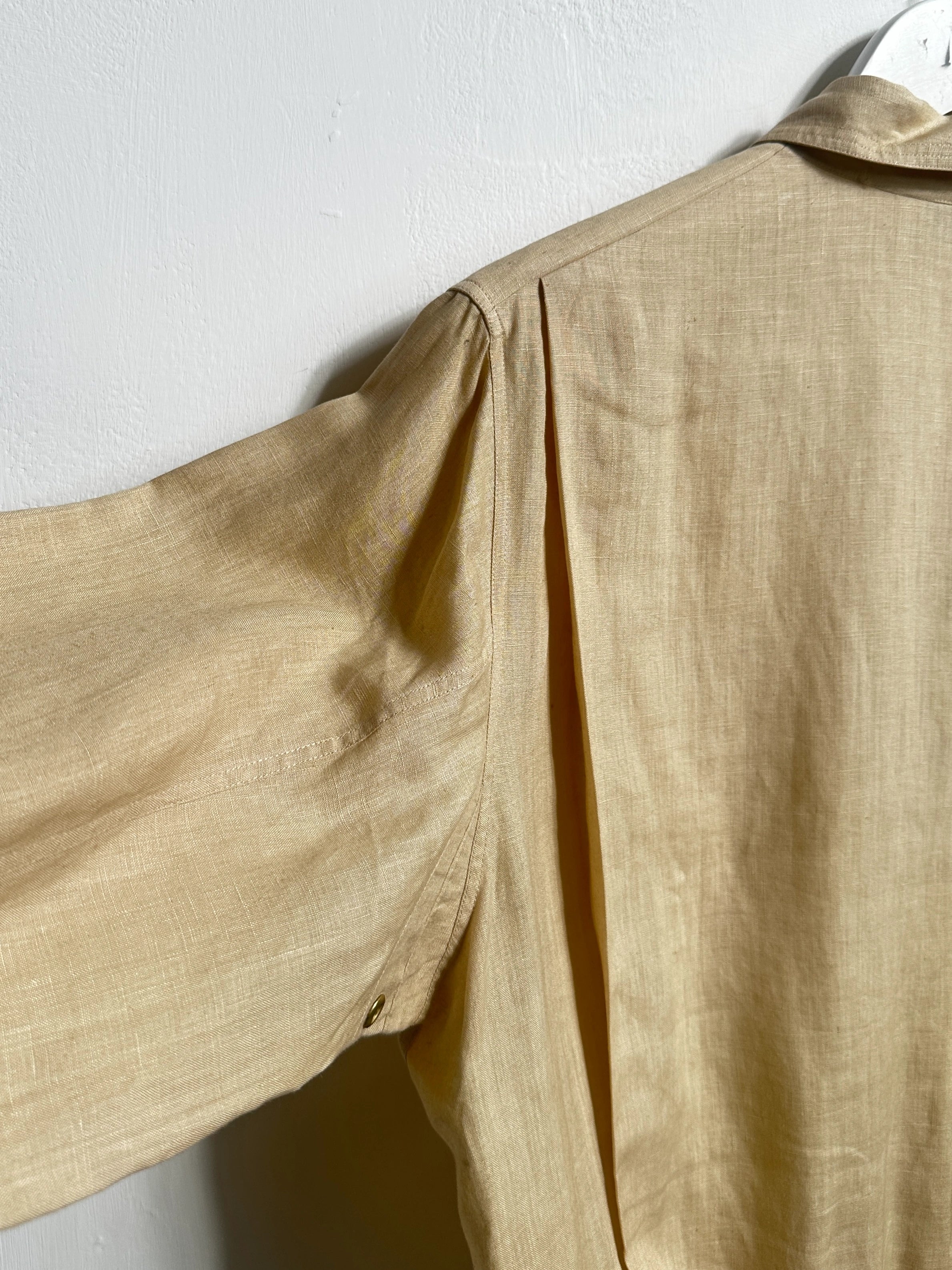 ITALIAN LABEL 1980s LINEN BLOUSON JACKET