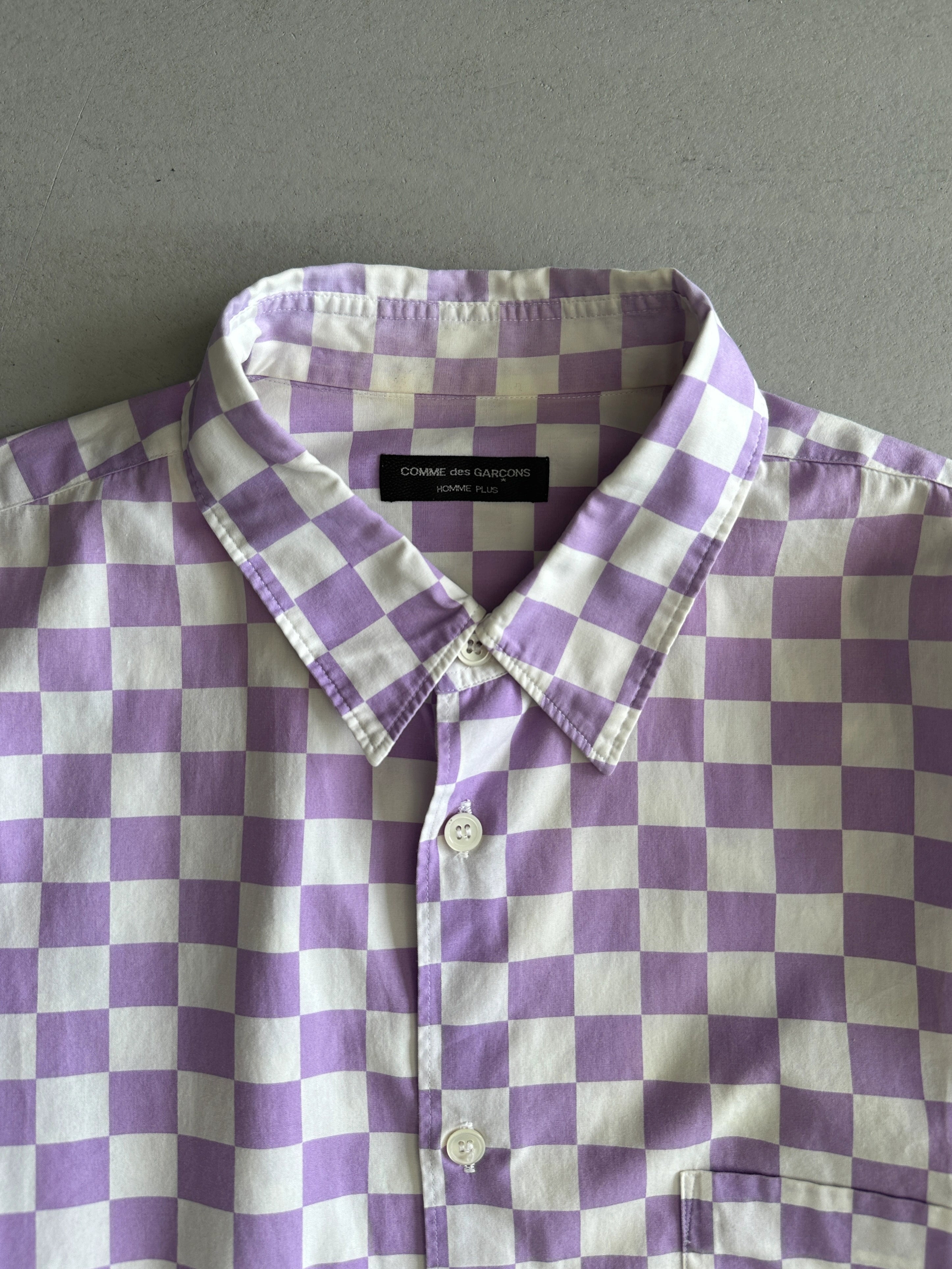 COMME DES GARÇONS HOMME PLUS - S/S 2001 GRADIENT CHECKBOARD SHIRT
