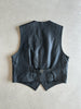 1980s BUTTONED LEATHER WAISTCOAT