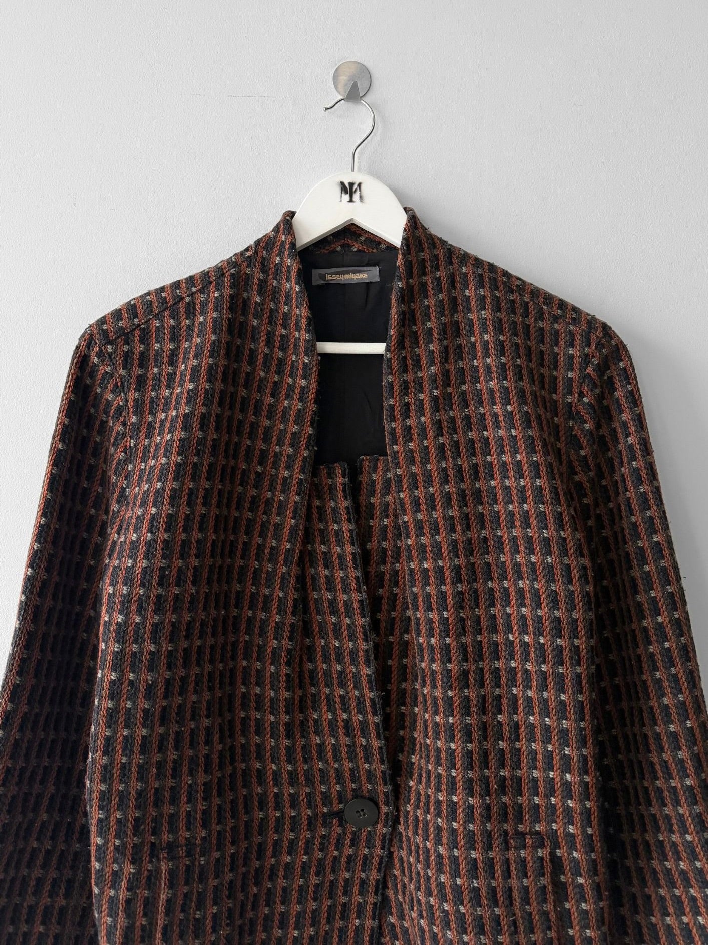 ISSEY MIYAKE - 1980s LAYERED FRONT WOOL BLAZER
