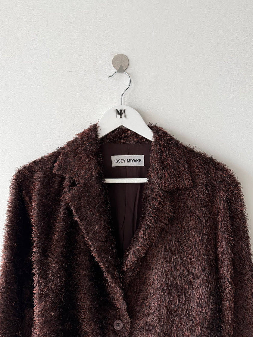 ISSEY MIYAKE - F/W 1998 SHAGGY TEXTURE BUTTONED BLAZER