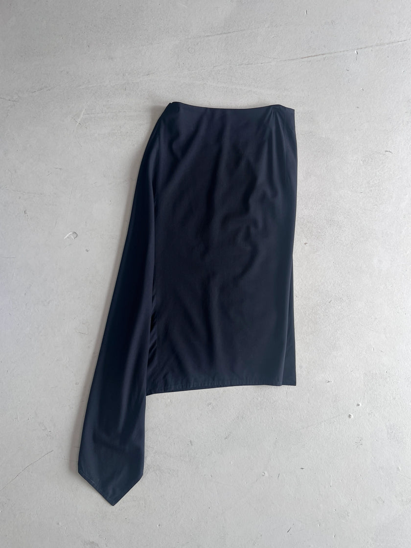 YOHJI YAMAMOTO Y's - A/W 2007 ASYMMETRICAL WRAP SKIRT PANEL