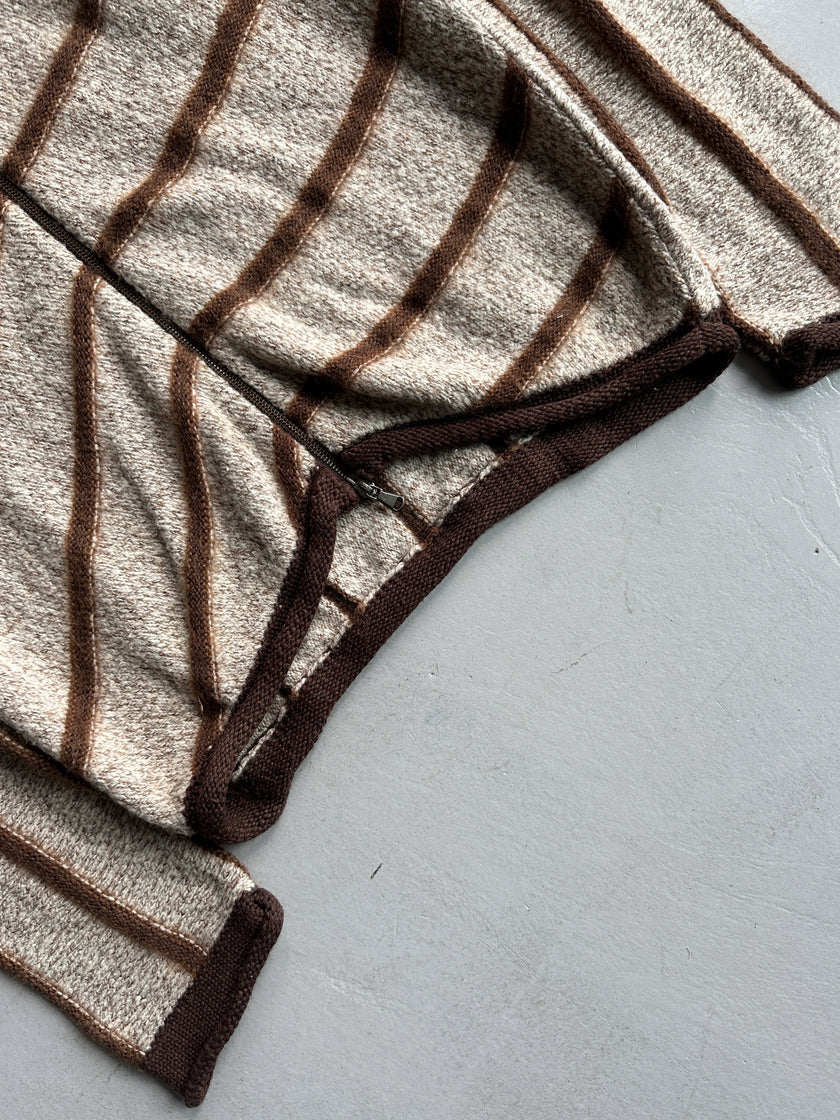 ROBERTO CAVALLI - 2000s OVERSIZED ZIPPED KNIT JUMPER