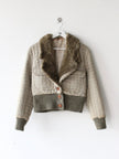 ARMANI – 1980s SAMPLE QUILTED JACKET & PANTS SET WITH FAUX FUR COLLAR