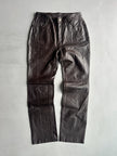TRUSSARDI - 2000s LIMITED EDITION STRAIGHT FIT LEATHER TROUSERS