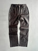 TRUSSARDI - 2000s LIMITED EDITION STRAIGHT FIT LEATHER TROUSERS