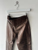 GIANFRANCO FERRÉ - early 2000s METALLIC LEATHER AND SUEDE TROUSERS