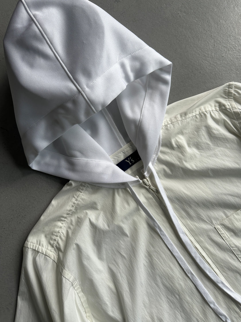 YOHJI YAMAMOTO Y's - S/S 1995 ASYMMETRICAL ZIP UP HOODED SHIRT