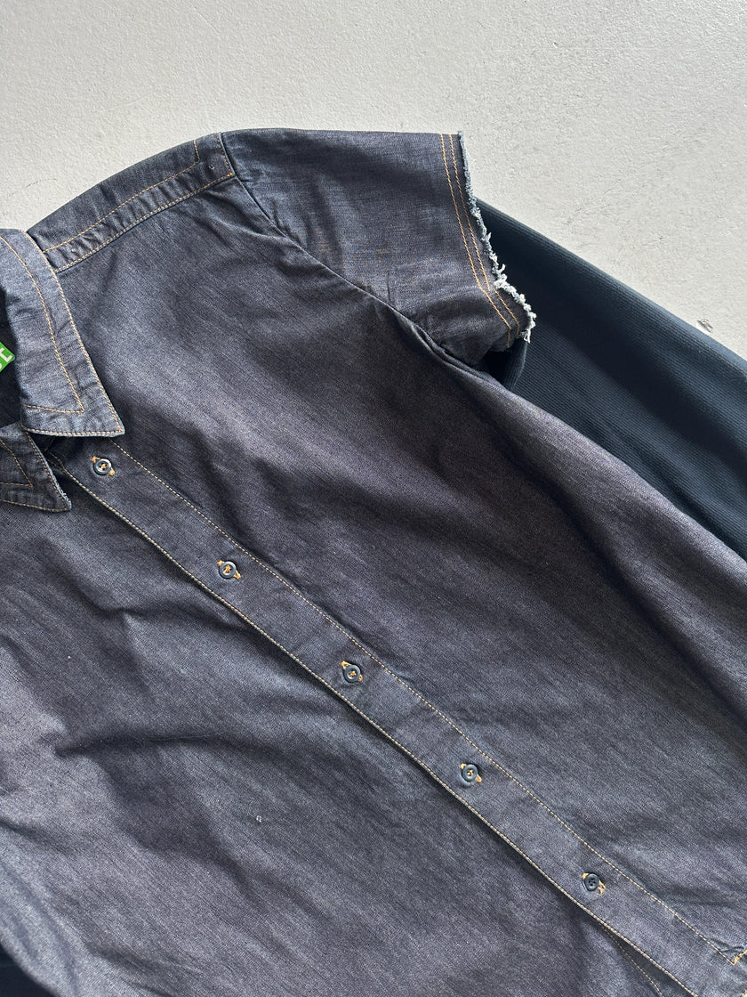 BIKKEMBERGS - 2000s LAYERED DENIM SHIRT