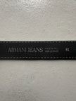 ARMANI JEANS - 2000s LEATHER BELT WITH ROUND BUCKLE