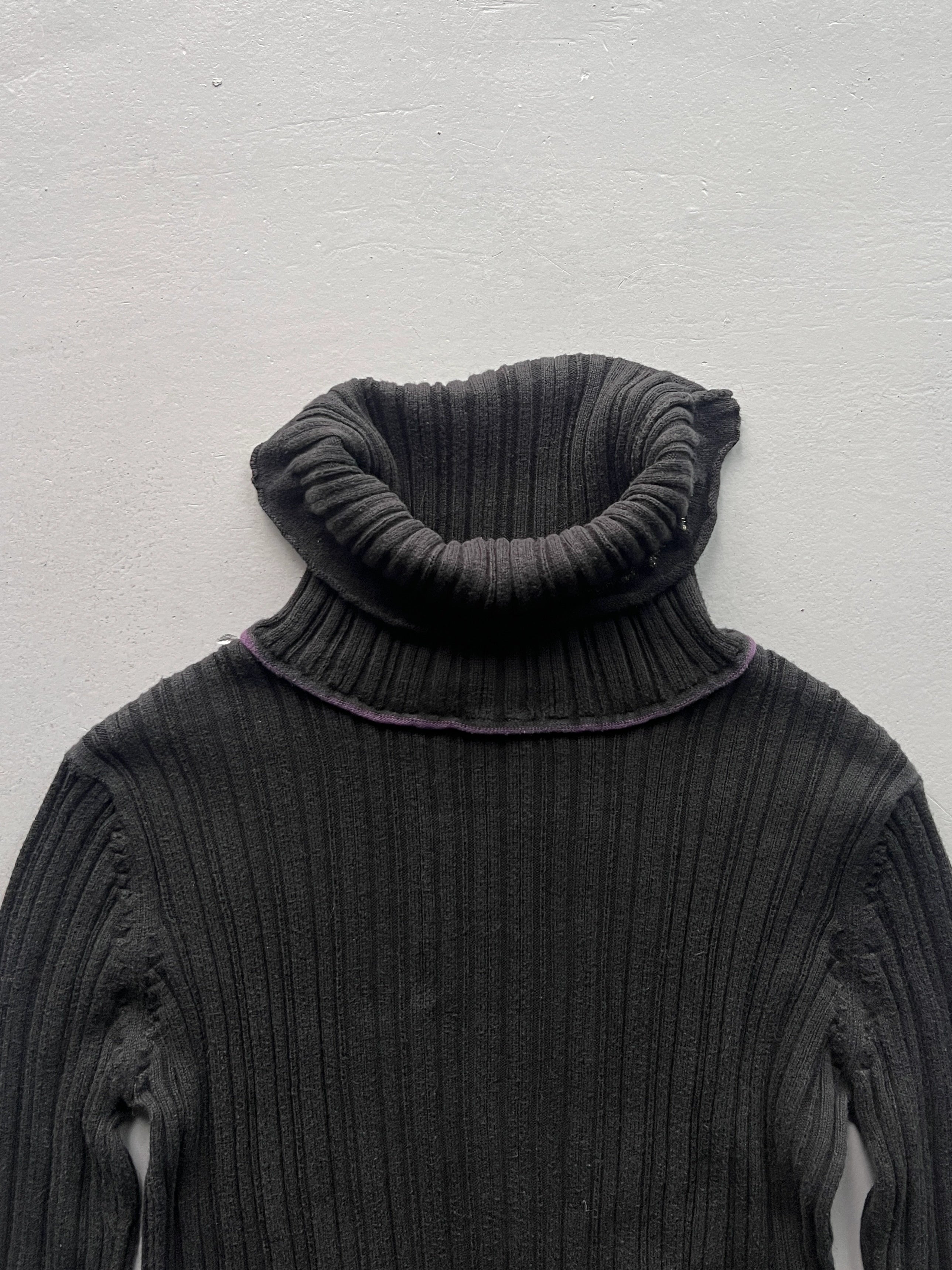 MARITHÉ + FRANÇOIS GIRBAUD - 1990s HIGH NECK TEXTURED JUMPER