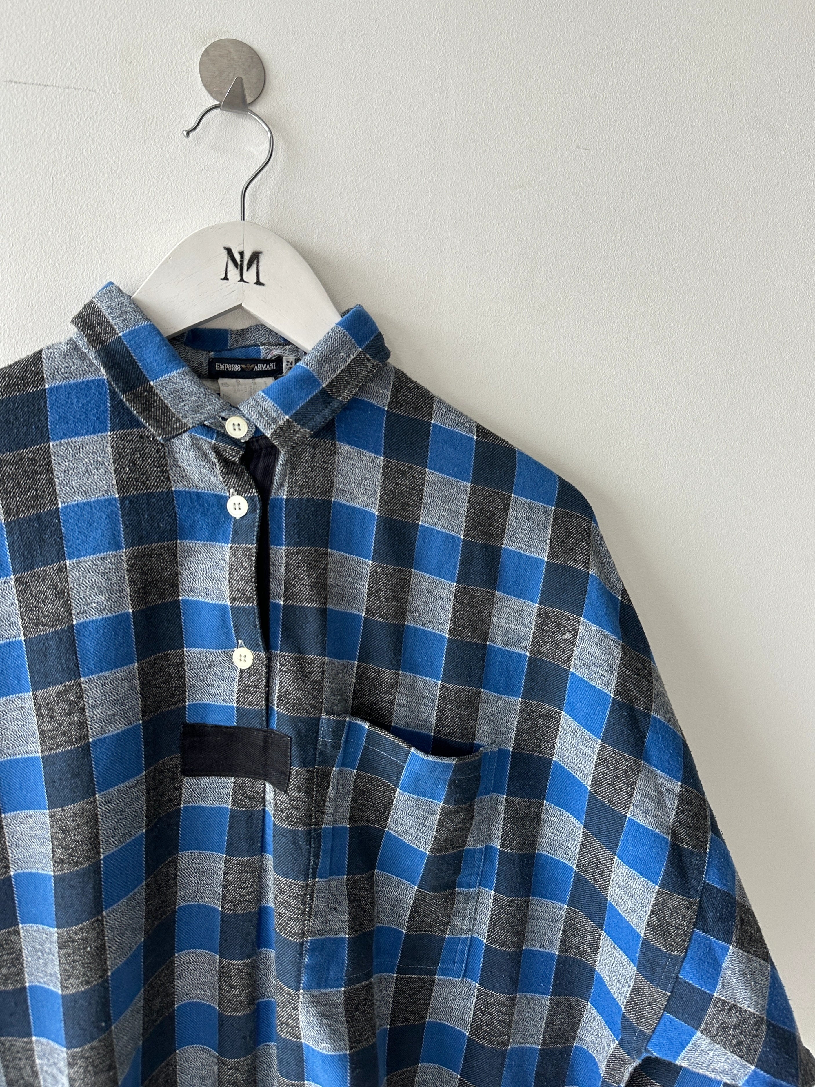 EMPORIO ARMANI - 1980s BOXY FIT CHECKED BLOUSON