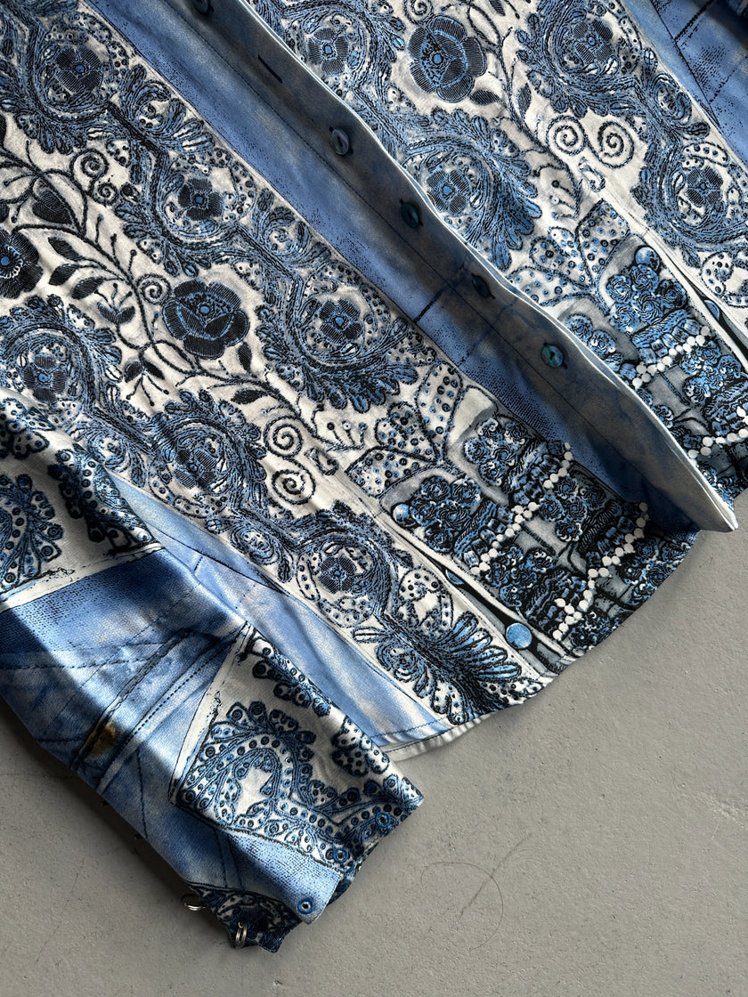 JEAN PAUL GAULTIER - S/S 2003 MATADOR ROSARY BIJOU METAL CHARM LONG SLEEVE SHIRT