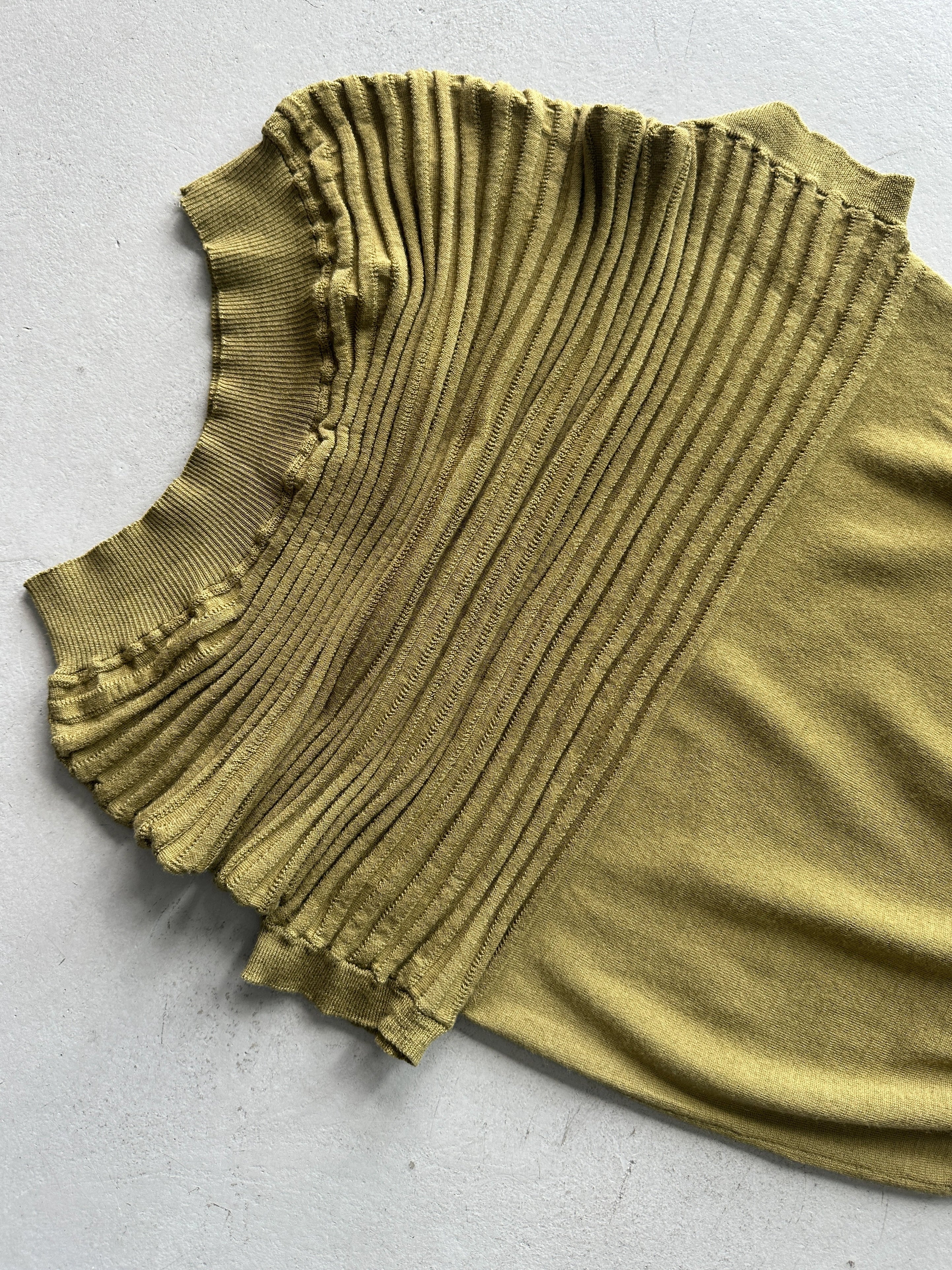 TRUSSARDI - 2000s SHOULDER OFF KNIT TOP