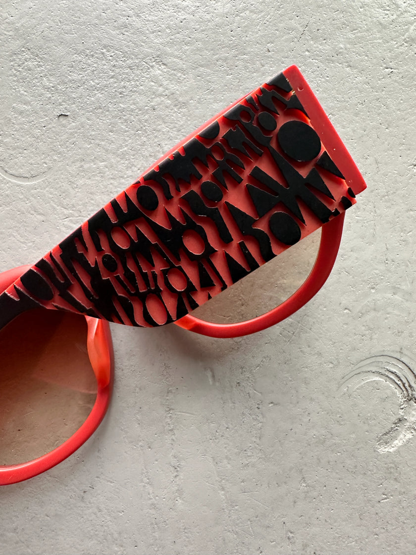 MISSONI - 2000s BOLD GRAPHIC OVERSIZED SUNGLASSES
