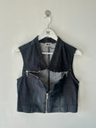 DIESEL - early 2000s DENIM VEST WITH ZIPPED DETAILS