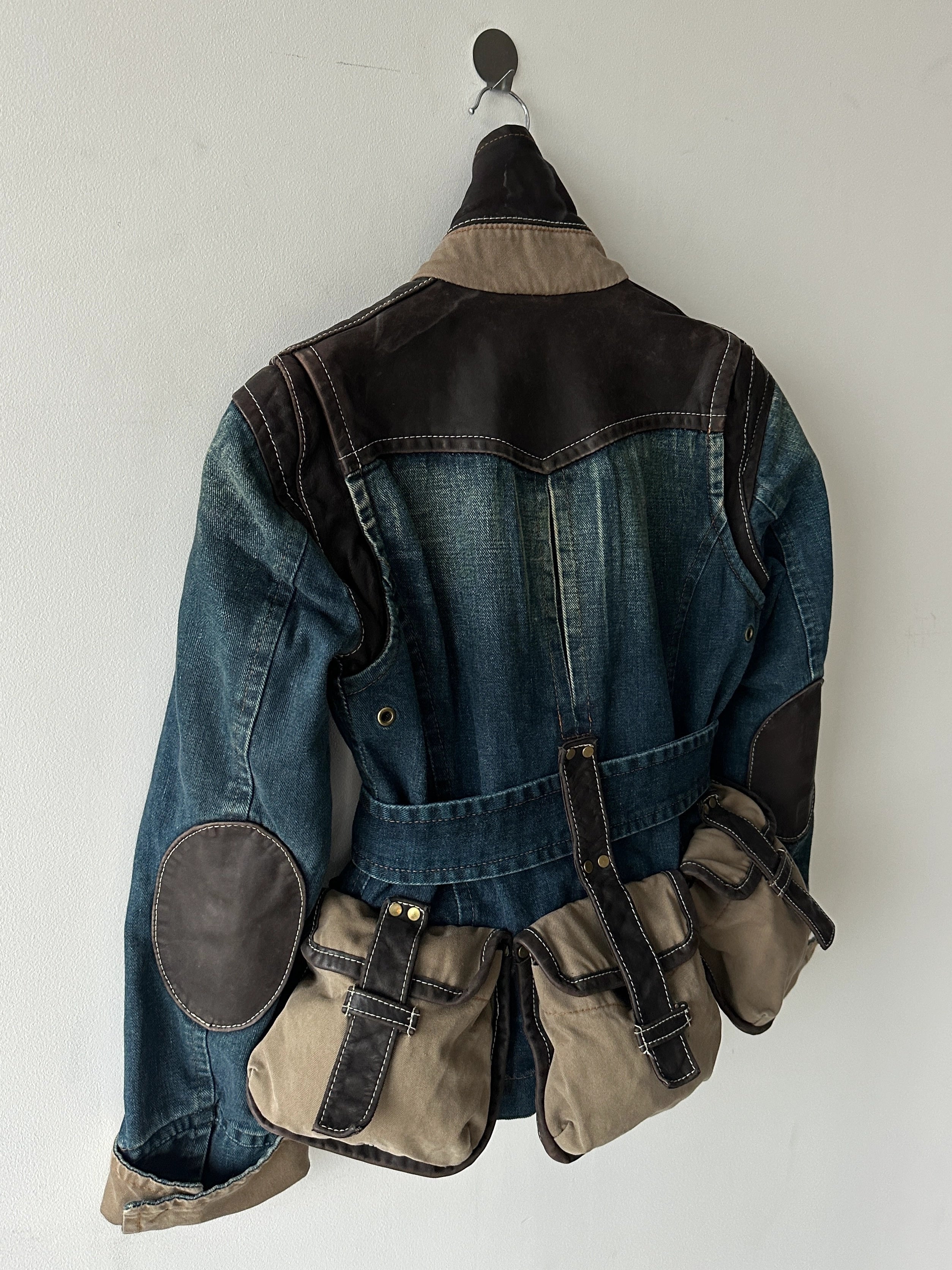 DSQUARED2 - F/W 2004 WRAP AROUND POCKETS FITTED DENIM JACKET