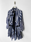 SACAI - F/W 2017 STRIPED JACKET WITH ASYMMETRICAL LAYERED HEM