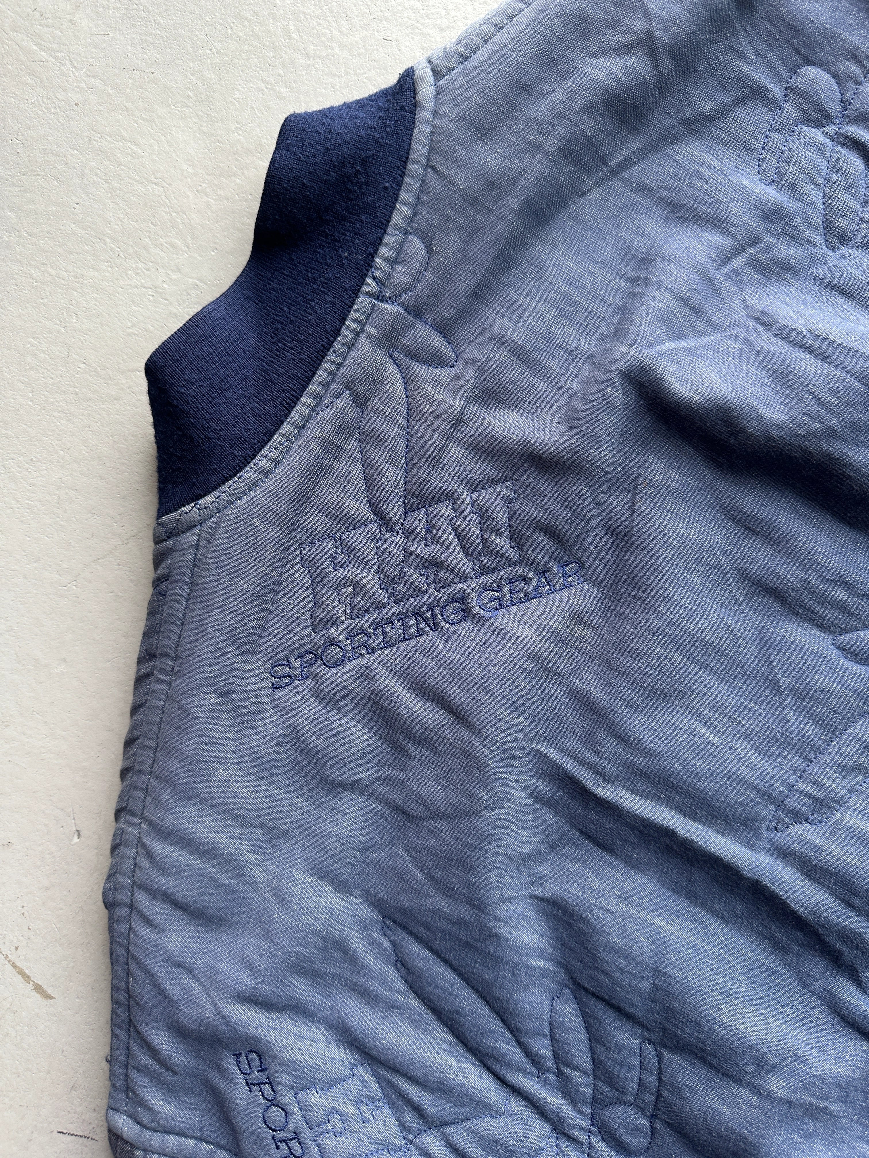 ISSEY MIYAKE HAI - 1980s ALL OVER EMBROIDERED LOGO  BOMBER JACKET