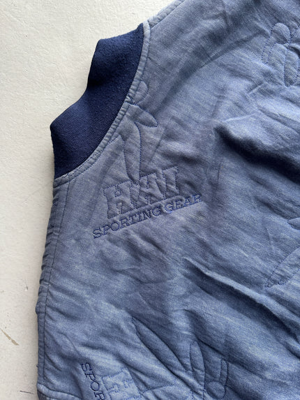 ISSEY MIYAKE HAI - 1980s ALL OVER EMBROIDERED LOGO  BOMBER JACKET