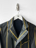 JAPANESE LABEL - 1990s COATED COTTON STRIPED BLAZER