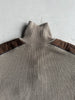 1990s KNIT PULLOVER WITH SUEDE DETAILS