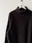 ISSEY MIYAKE - early 1980s 3D CUT OUT KNIT TURTLENECK JUMPER
