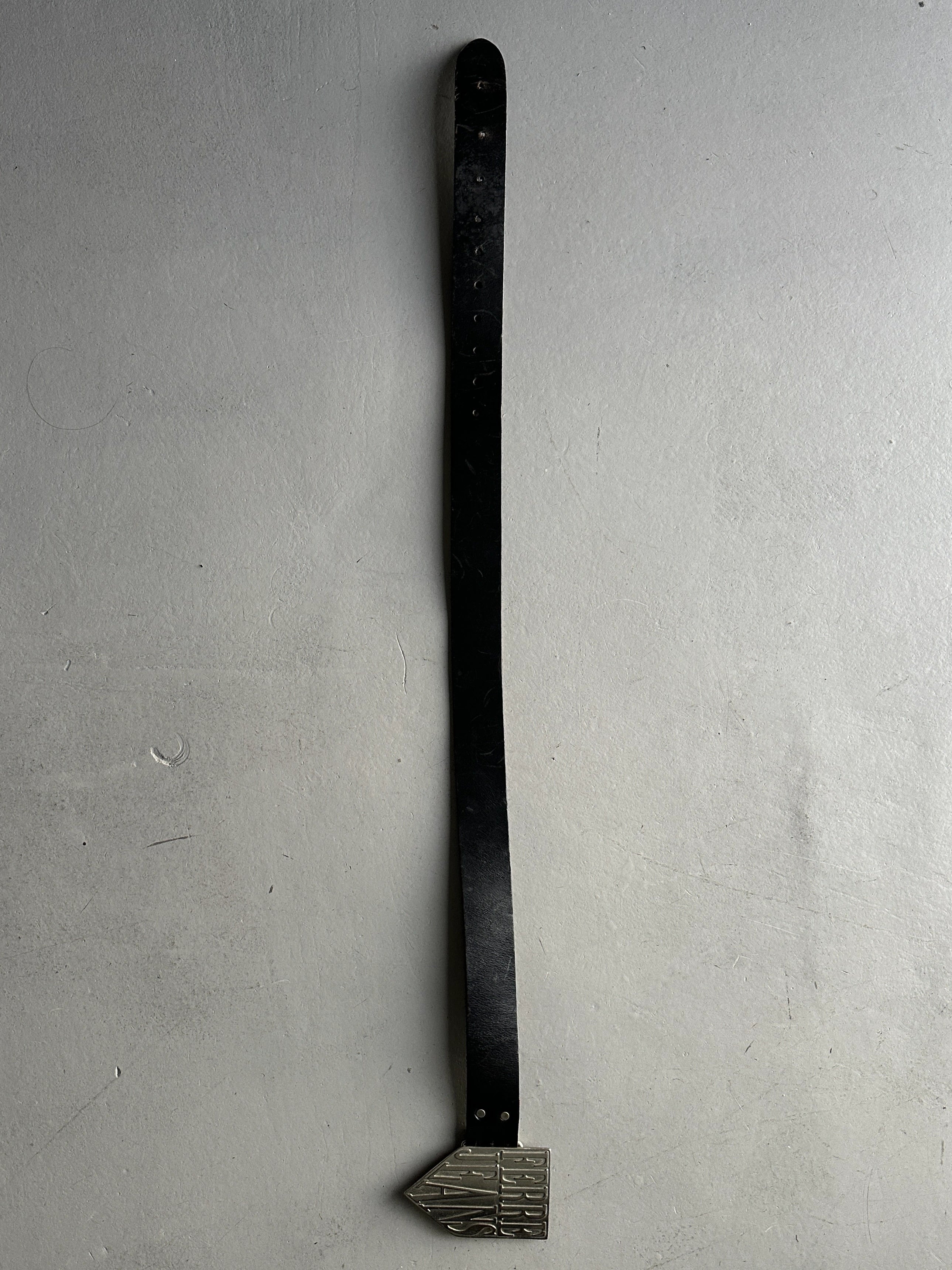 GIANFRANCO FERRÉ - 1990s OVERSIZED BUCKLE LEATHER BELT