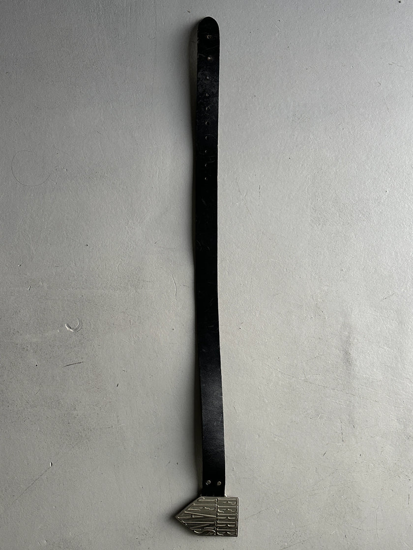 GIANFRANCO FERRÉ - 1990s OVERSIZED BUCKLE LEATHER BELT